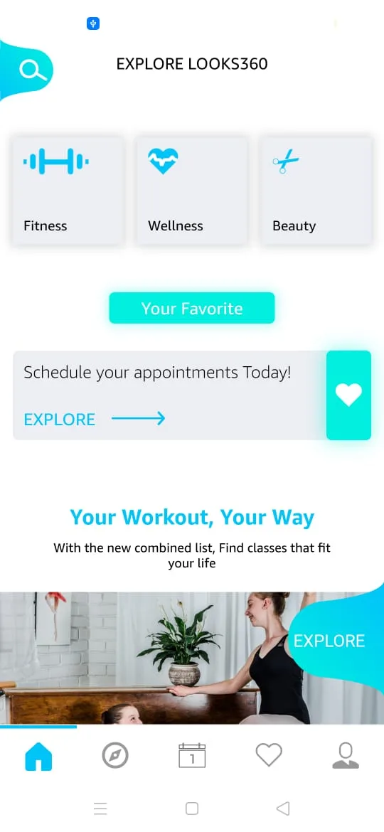 Looks360 mobile content screen